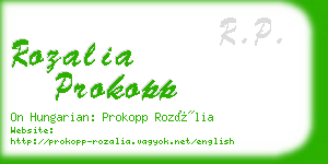 rozalia prokopp business card